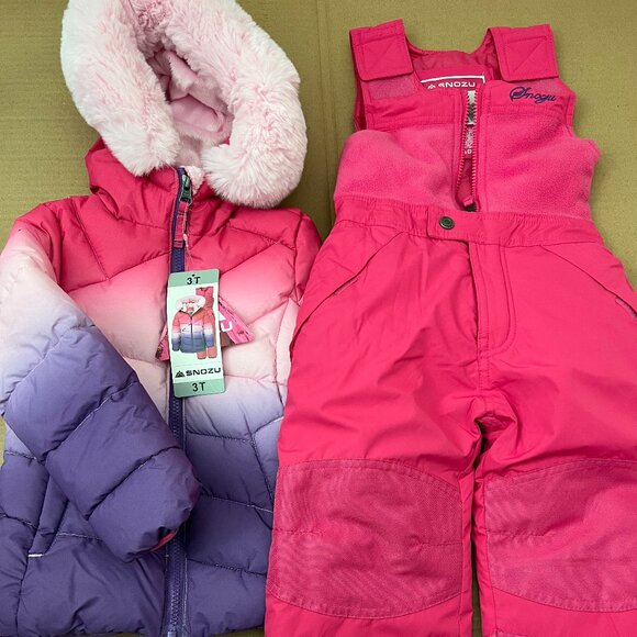 NEW Snozu Girl's 2 Pc Snow Set JacketBib Pants